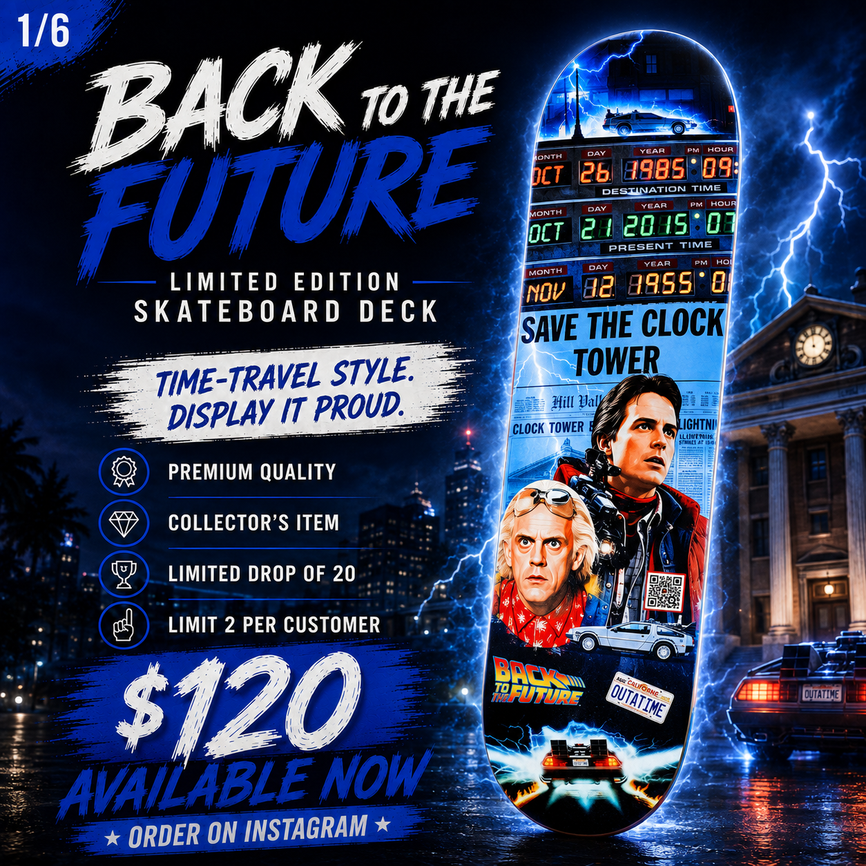 Time Traveler 1 - Customized Skateboard