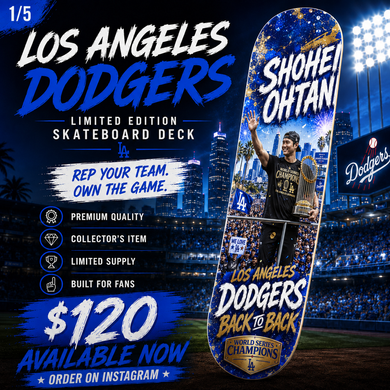 Baseball Parade 1- Customized Skateboard