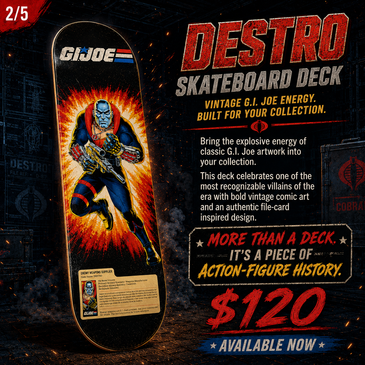Silver Headed Villain - Customized Skateboard