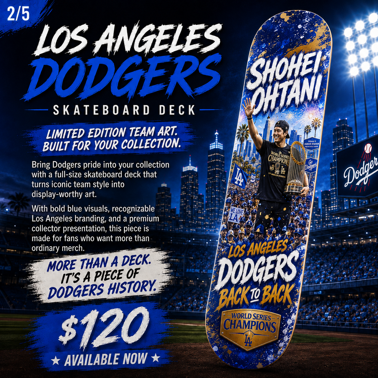 Baseball Parade 1- Customized Skateboard