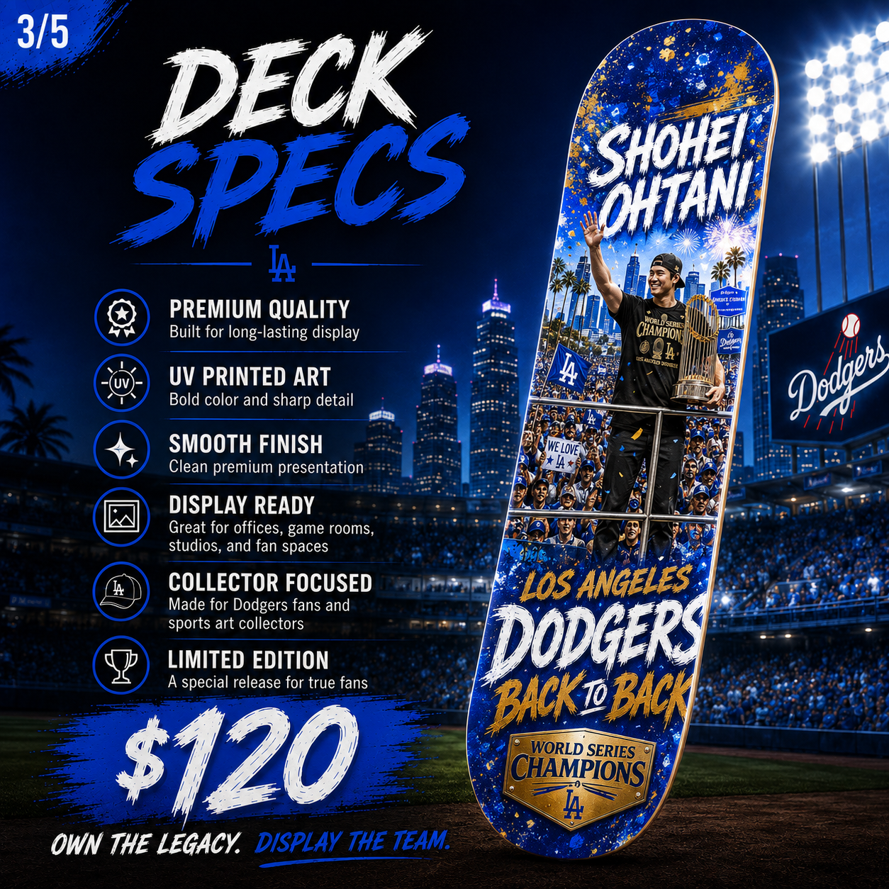Baseball Parade 1- Customized Skateboard