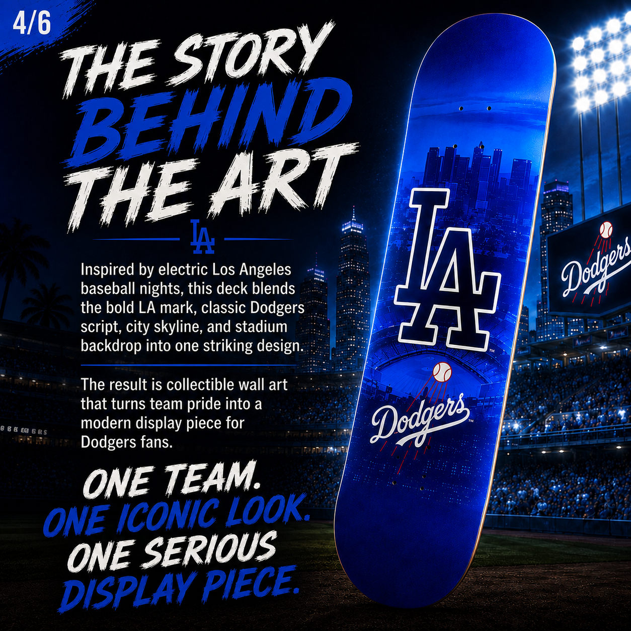 LA Baseball 2- Customized Skateboard
