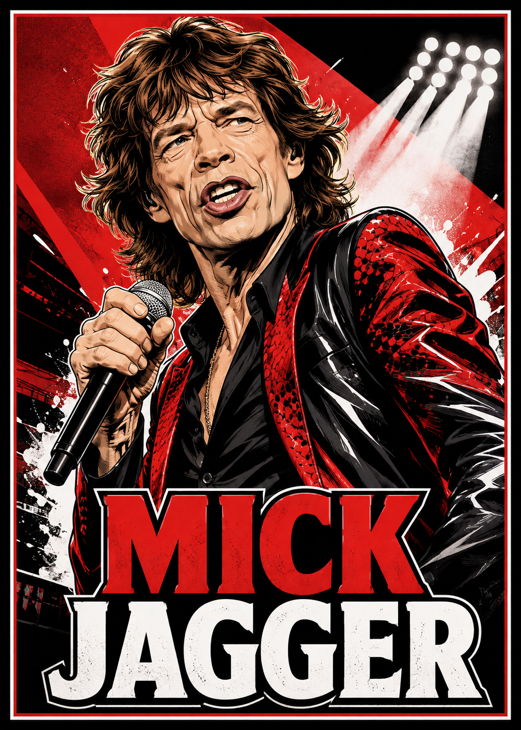 Mick Jagger- Custom 5x7 Canvas