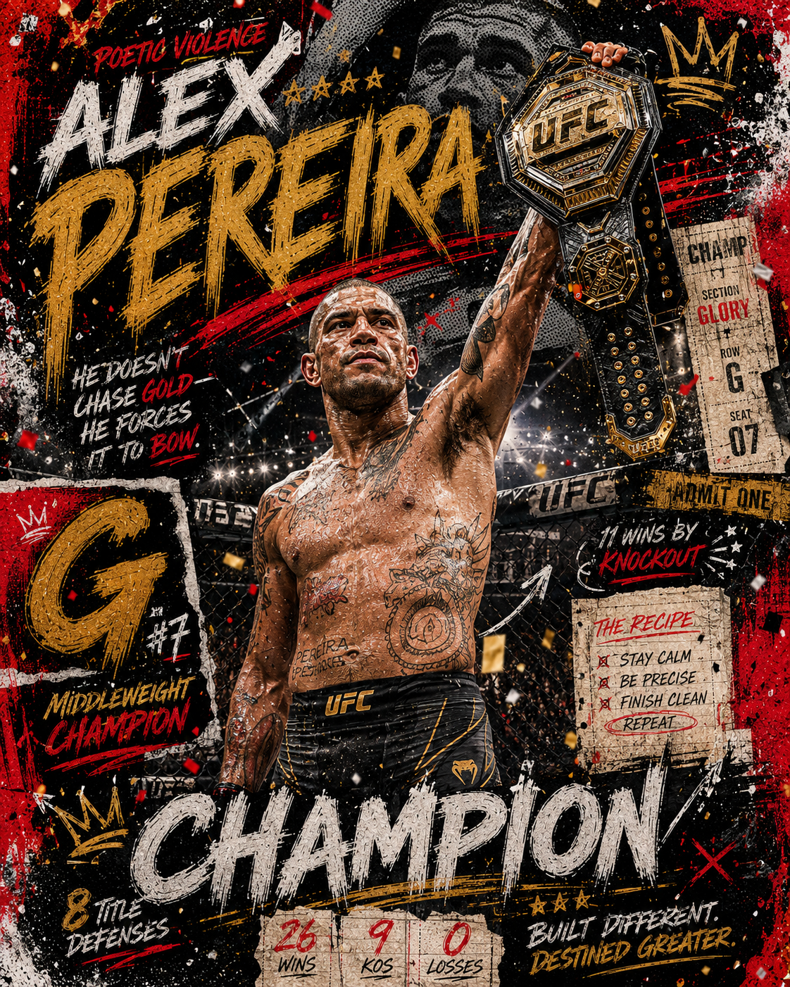 Alex Pereira — 5×7 Canvas Art