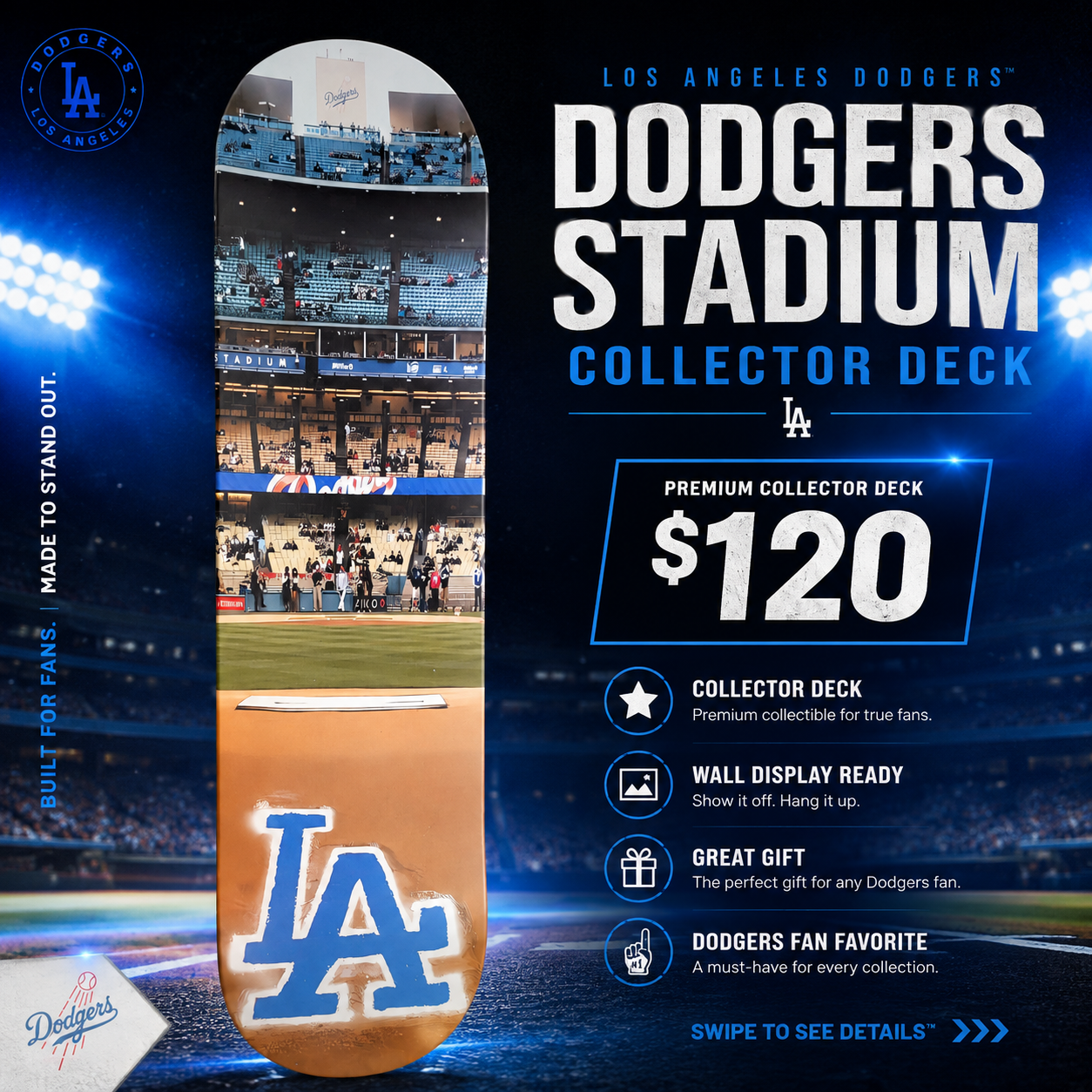 LA Baseball 4- Customized Skateboard