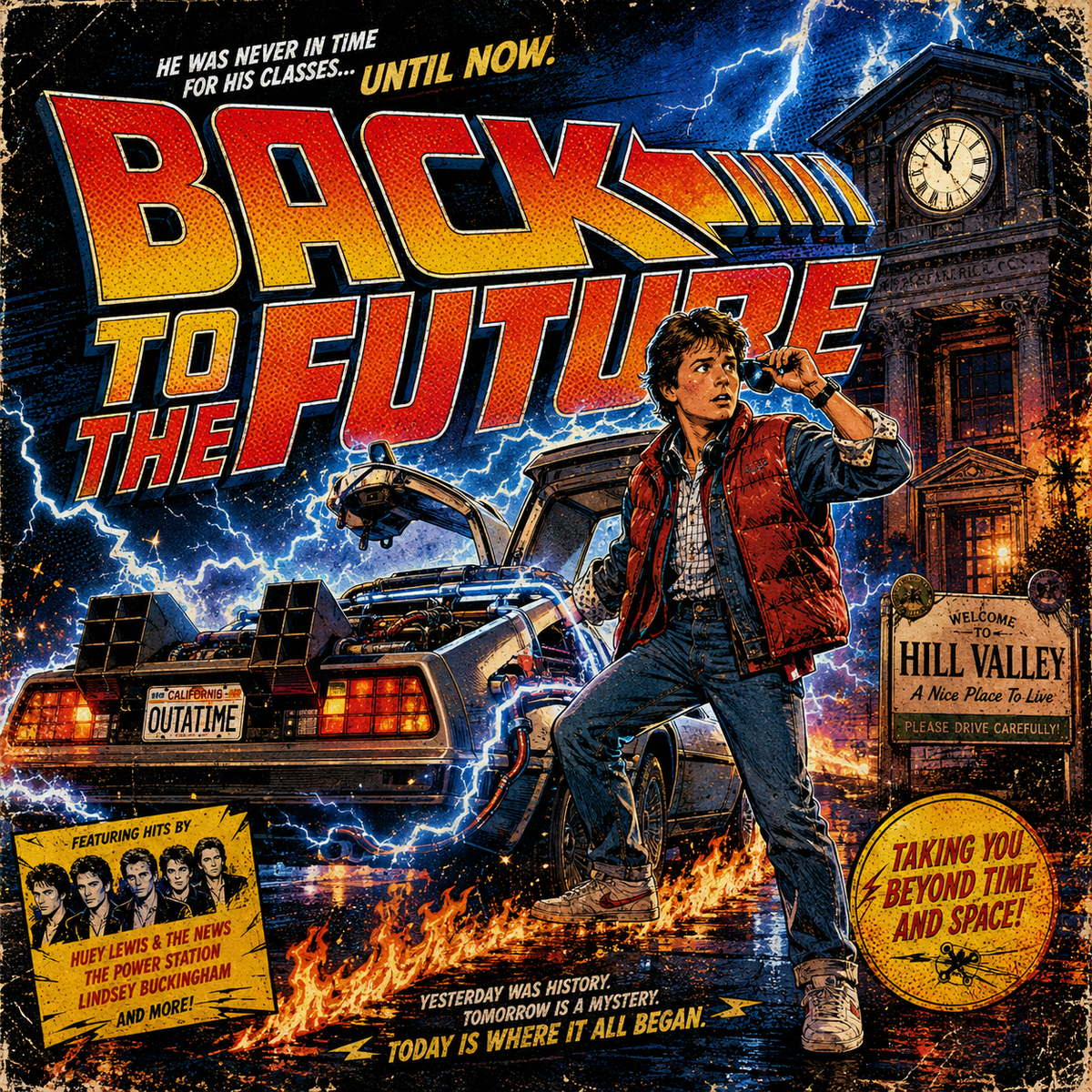 Back to the Future- 4x4 Tile