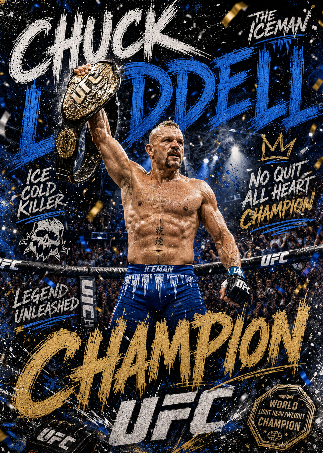 Chuck Liddell — 5×7 Canvas Art