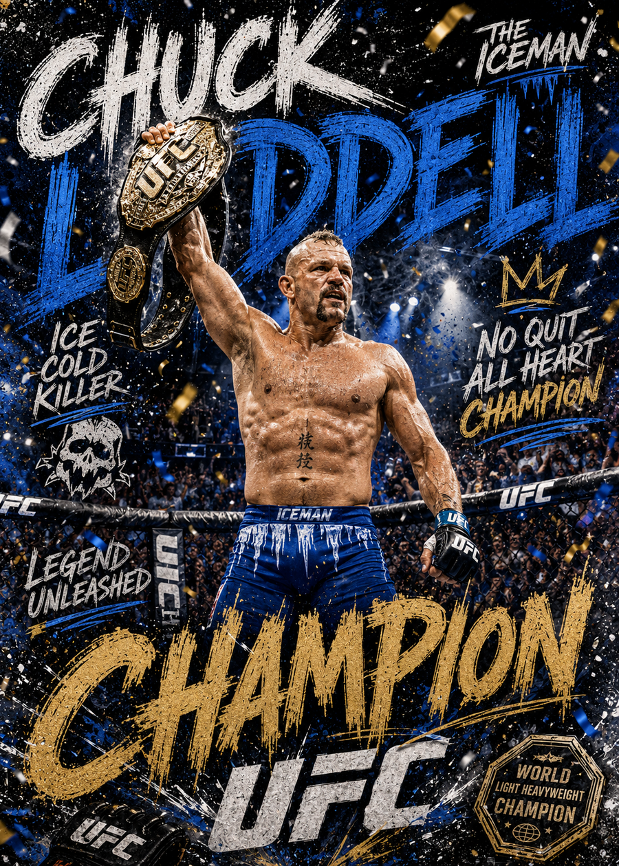 Chuck Liddell — 5×7 Canvas Art