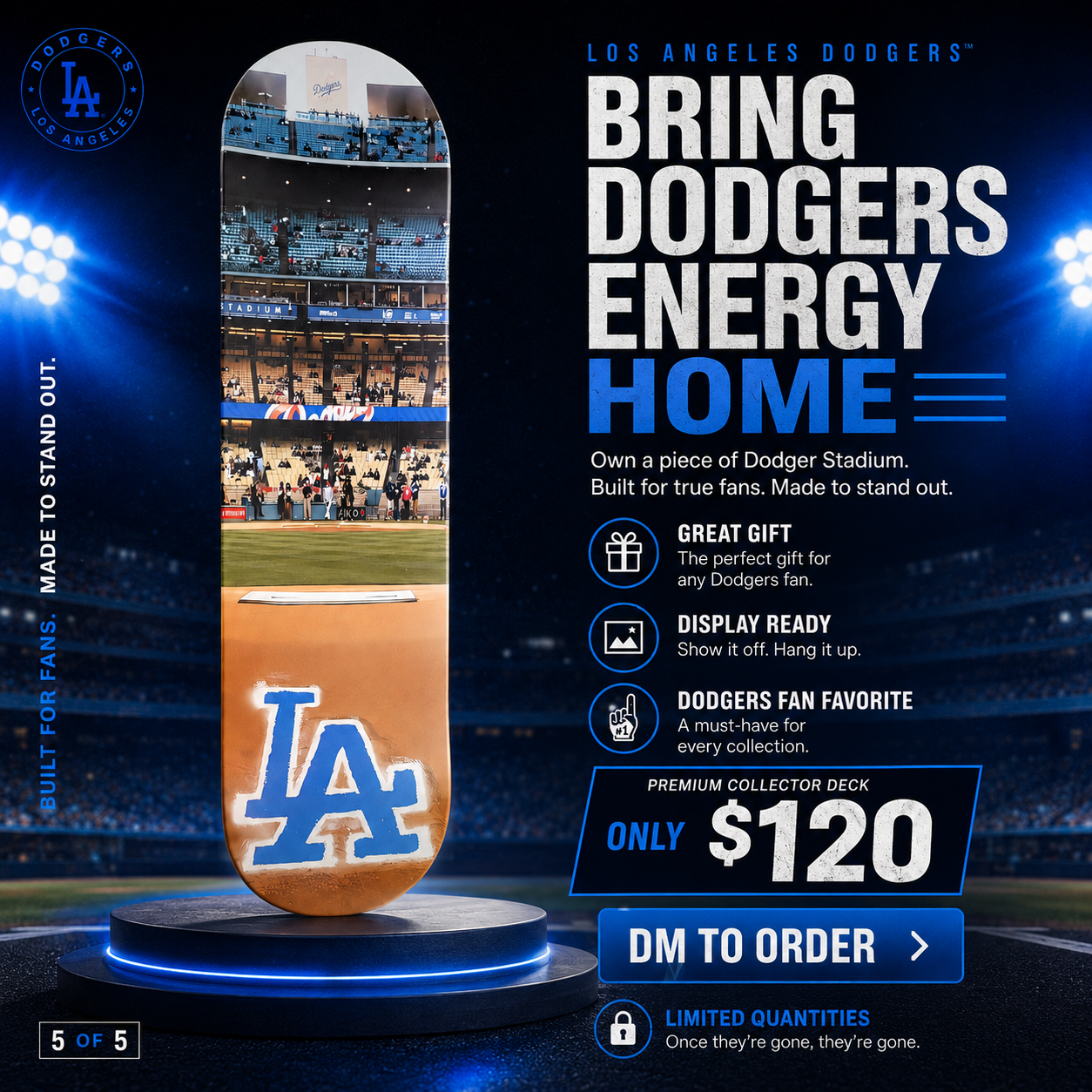 LA Baseball 4- Customized Skateboard