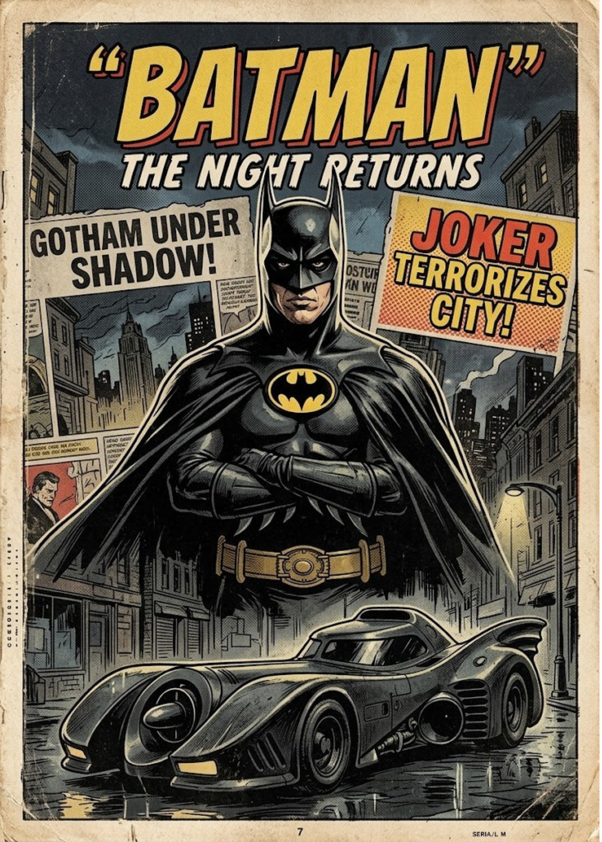 Batman The Night Returns — 5×7 Canvas Art