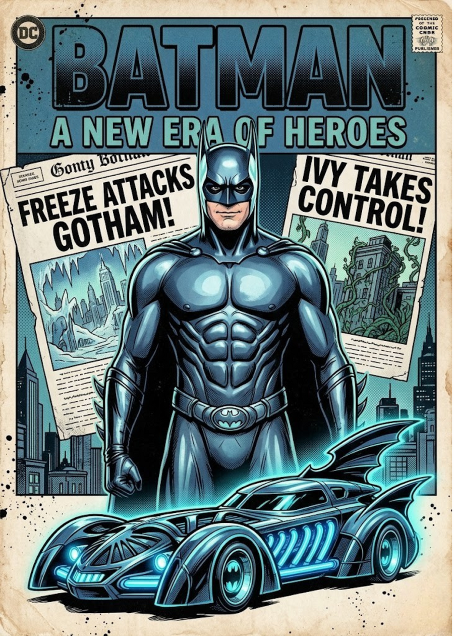 Batman A New Era of Heroes — 5×7 Canvas Art