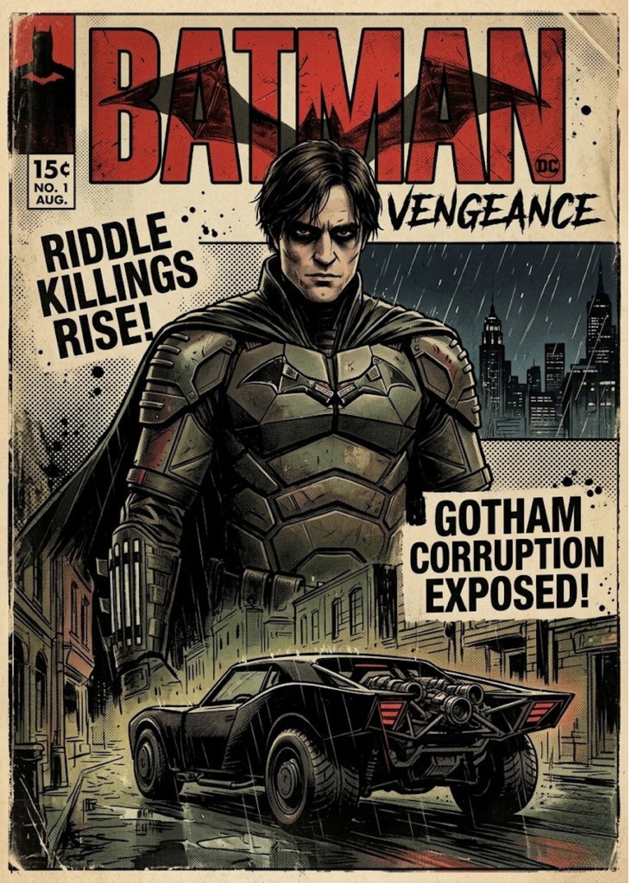 Batman Vengeance — 5×7 Canvas Art