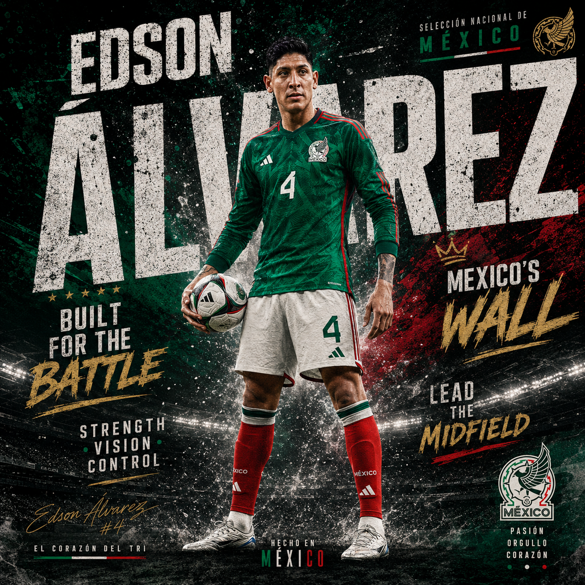 Edson Álvarez — 4×4 Tile Art