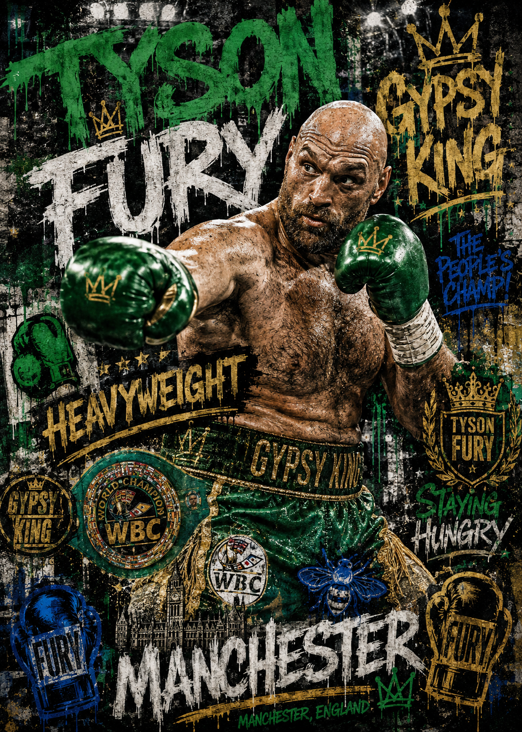 Tyson Fury — Gypsy King — 5×7 Canvas Art