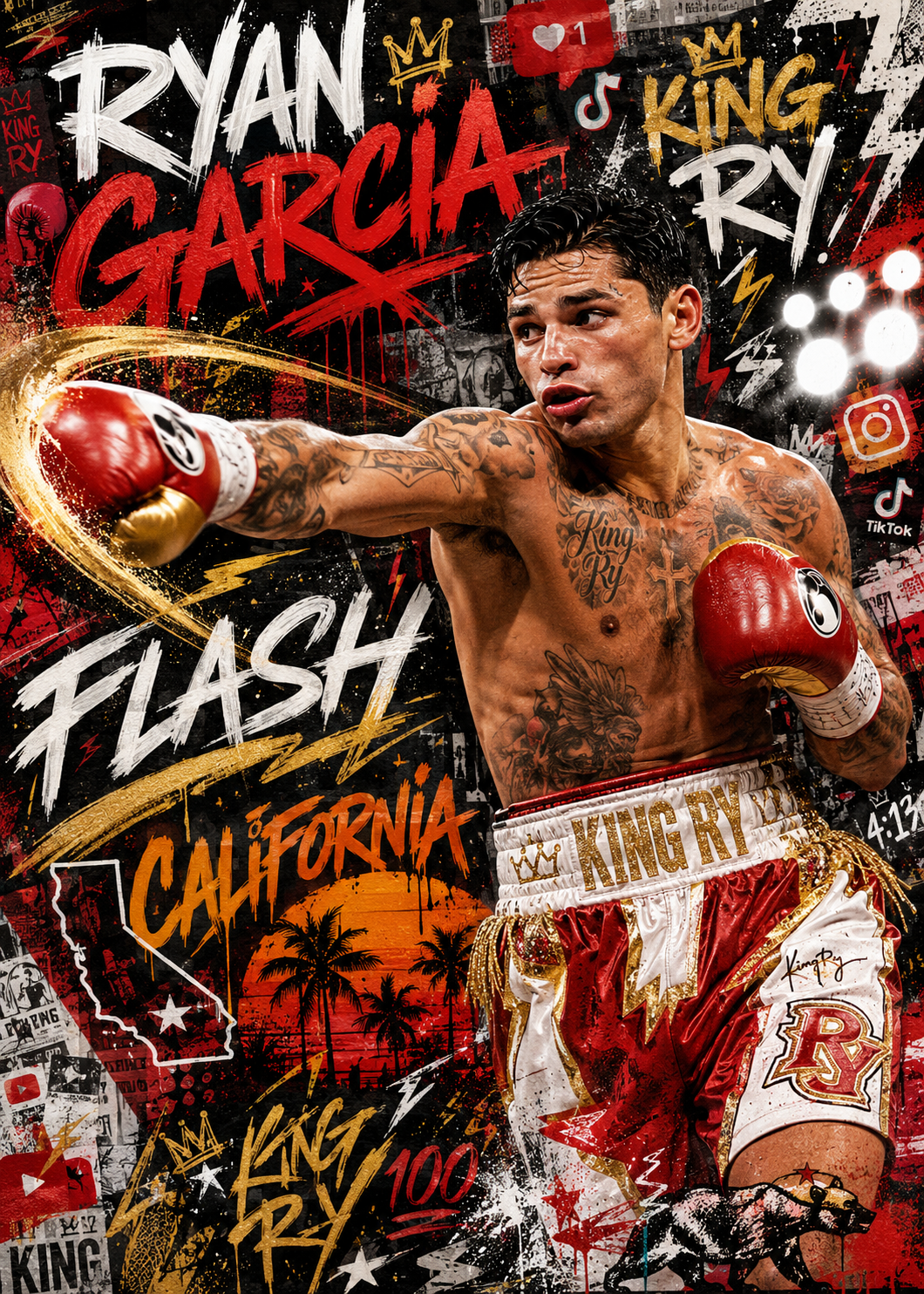 Ryan Garcia — King Ry — 5×7 Canvas Art