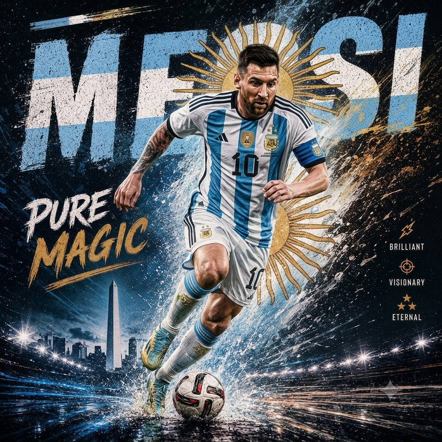 Lionel Messi — 4×4 Tile Art