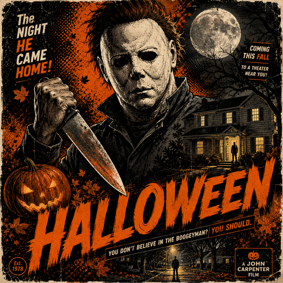 Halloween Michael Meyers- 4x4 Tile