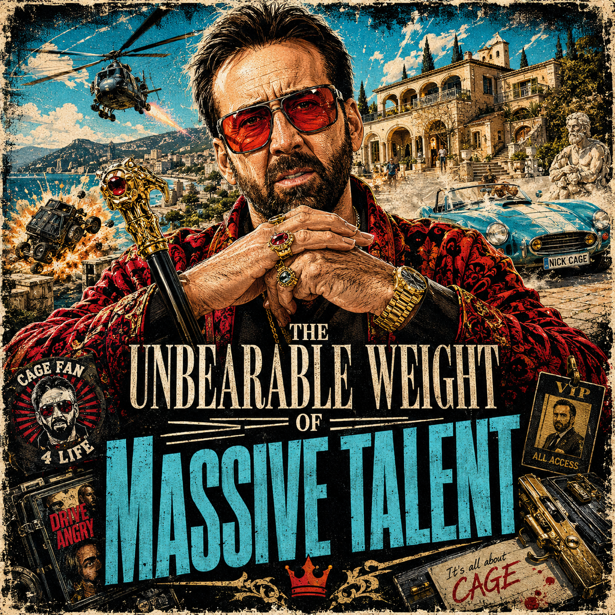 Unbearable Weight of Massive Talent- 4x4 Tile