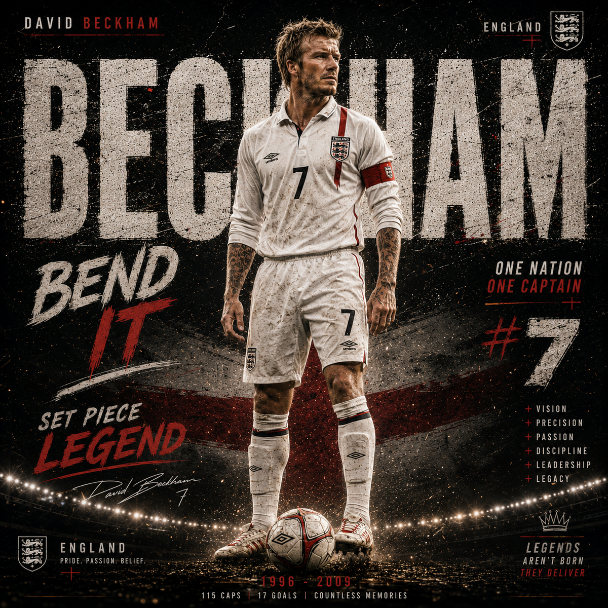 David Beckham — 4×4 Tile Art
