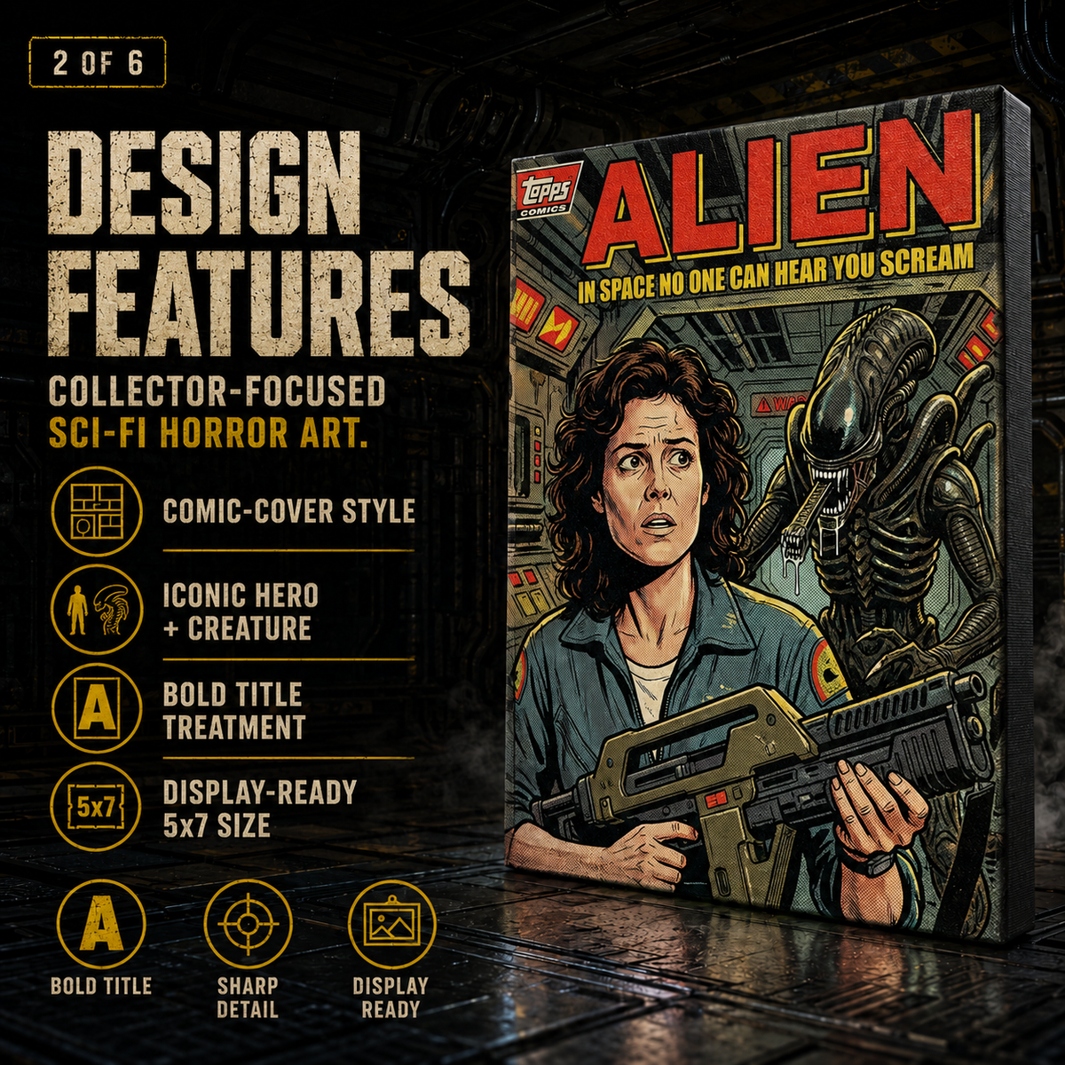 Aliens- Custom 5x7 Canvas