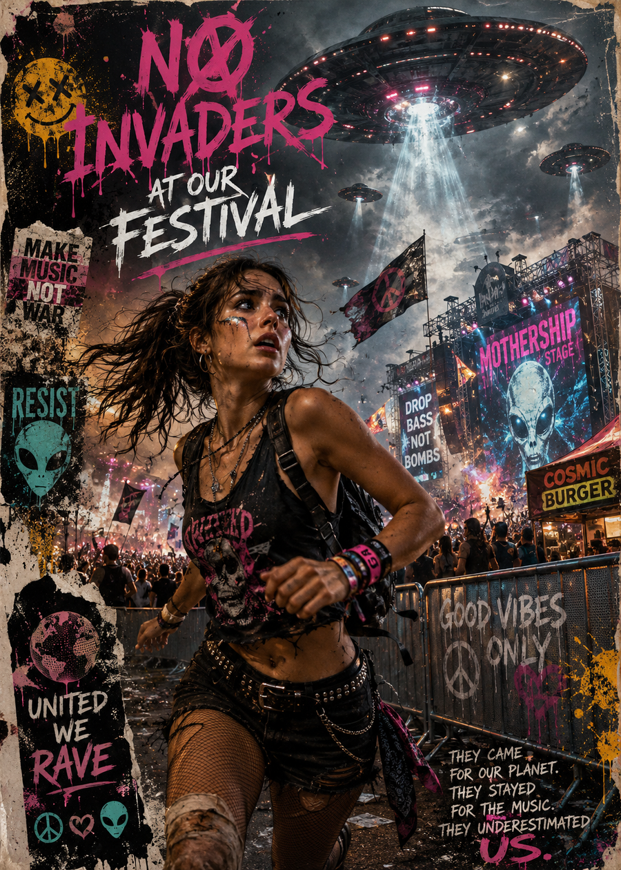 Alien Festival- Custom 5x7