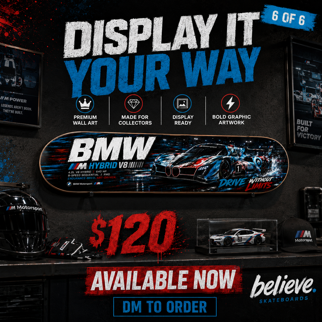 BMW HYBRID V8 - Custom Skateboard