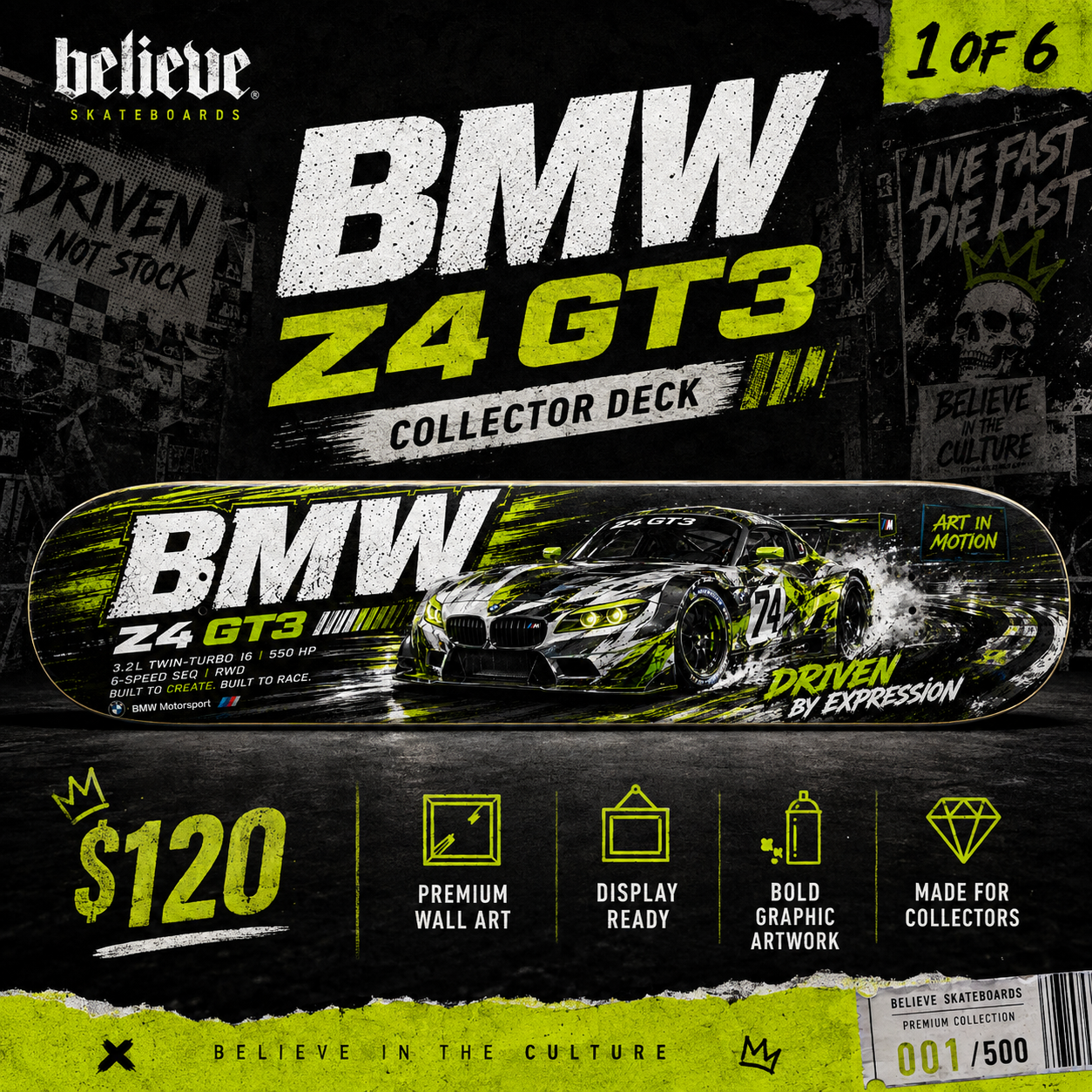 BMW Z4 GT3 - Custom Skateboard