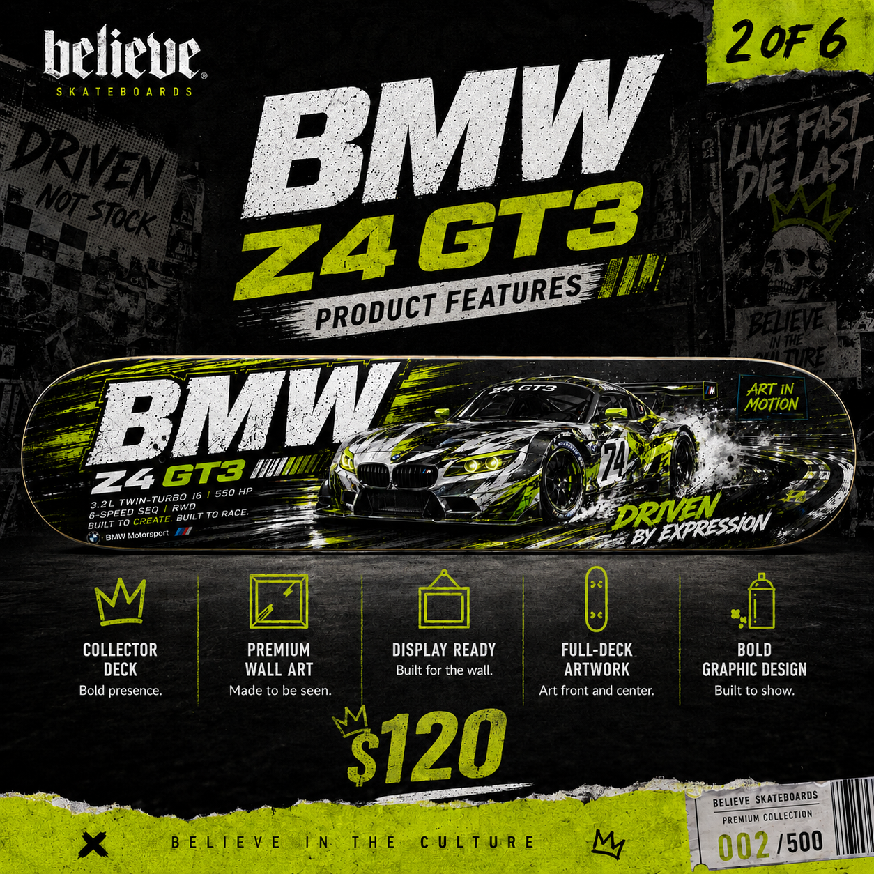BMW Z4 GT3 - Custom Skateboard