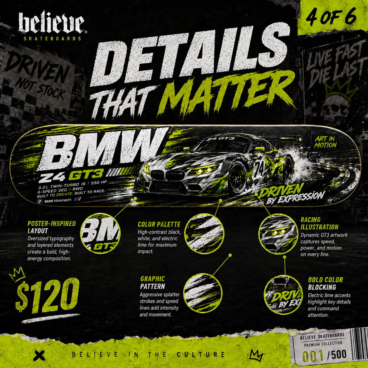 BMW Z4 GT3 - Custom Skateboard