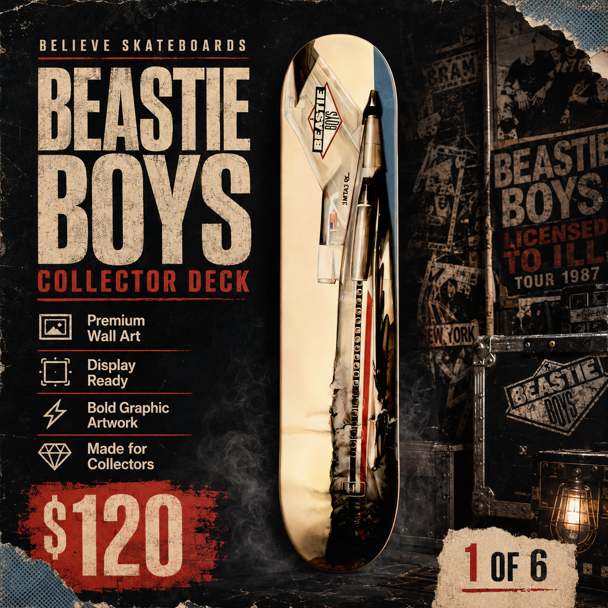 NYC Rappers 3- Customized Skateboard
