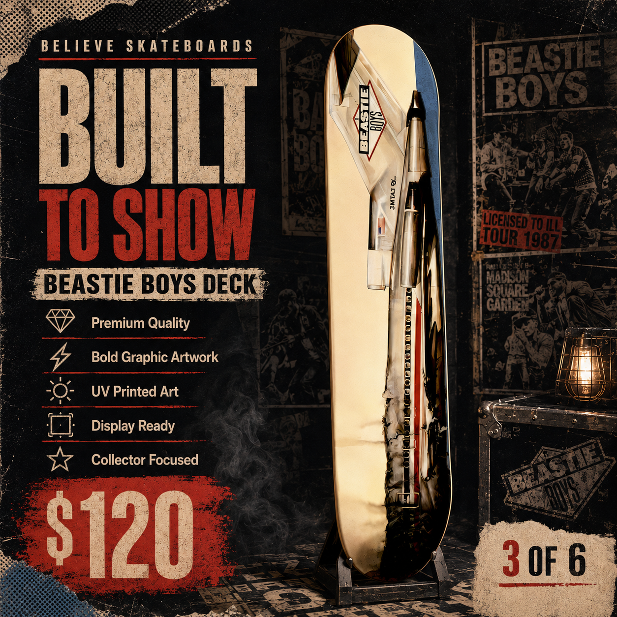NYC Rappers 3- Customized Skateboard