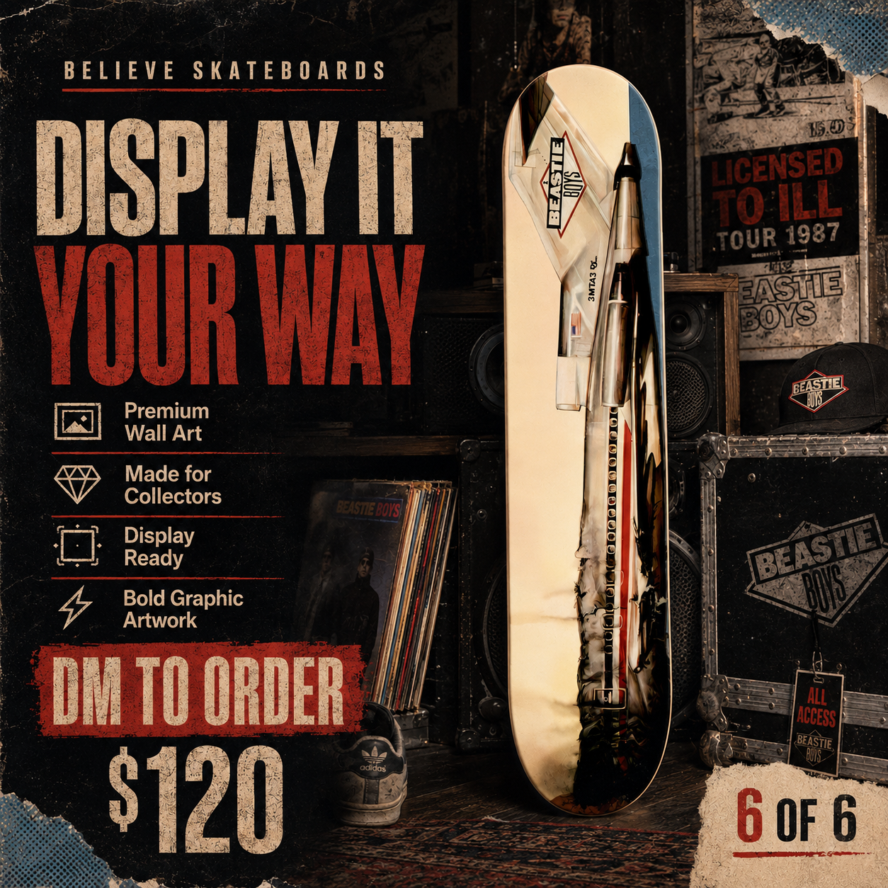 NYC Rappers 3- Customized Skateboard