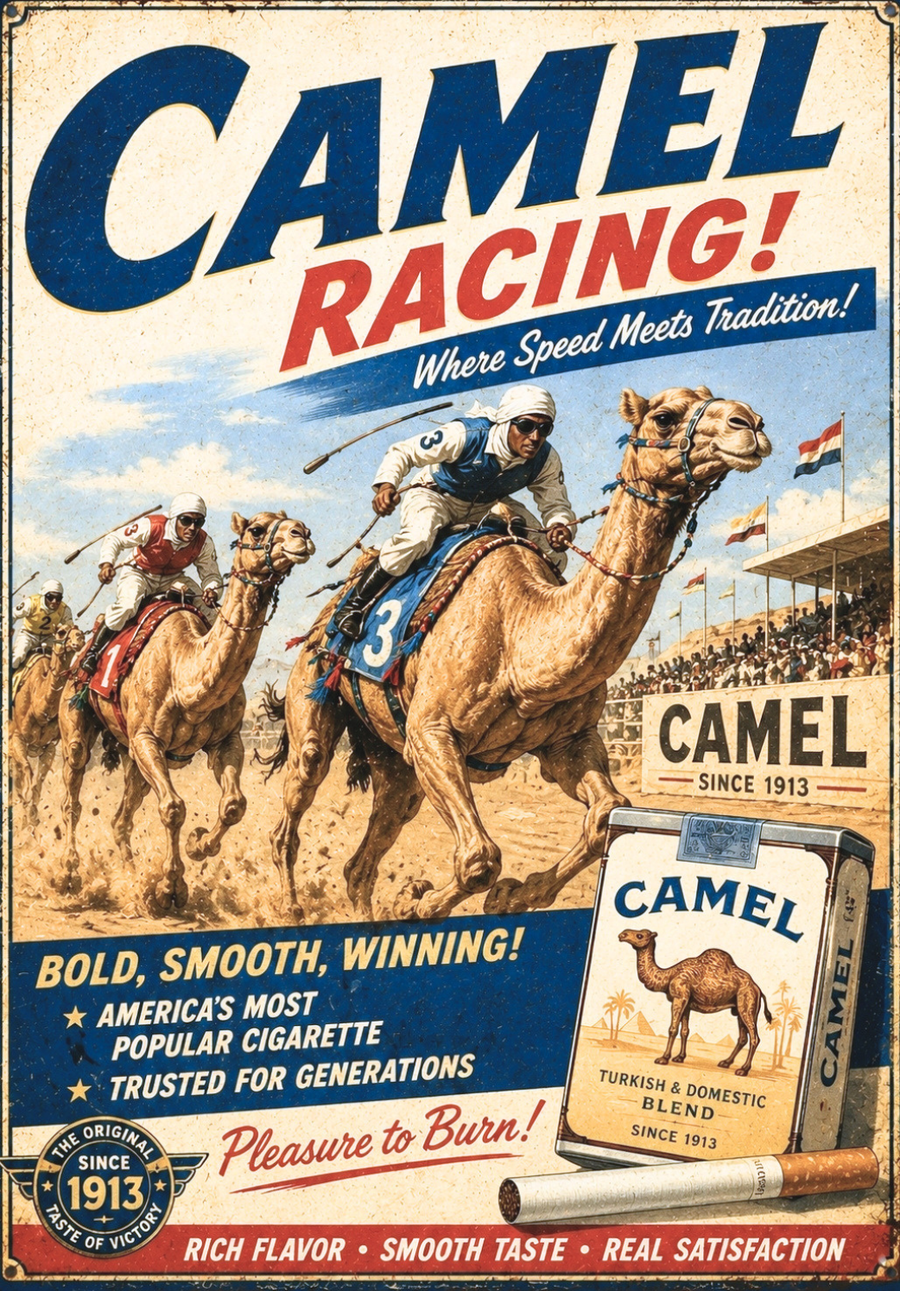 Camel Racing- Custom 5x7 Canvas