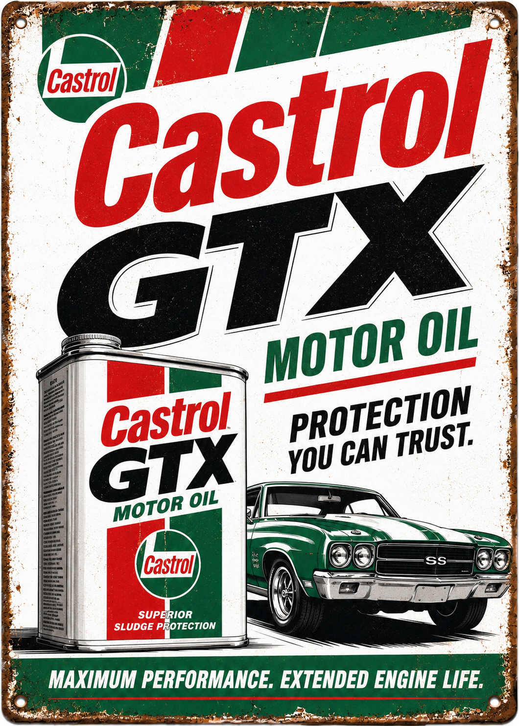 Castrol GTX- Custom 5x7 Canvas
