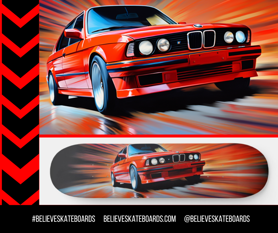 BMW Automotive Art Skateboard Deck — Design 39