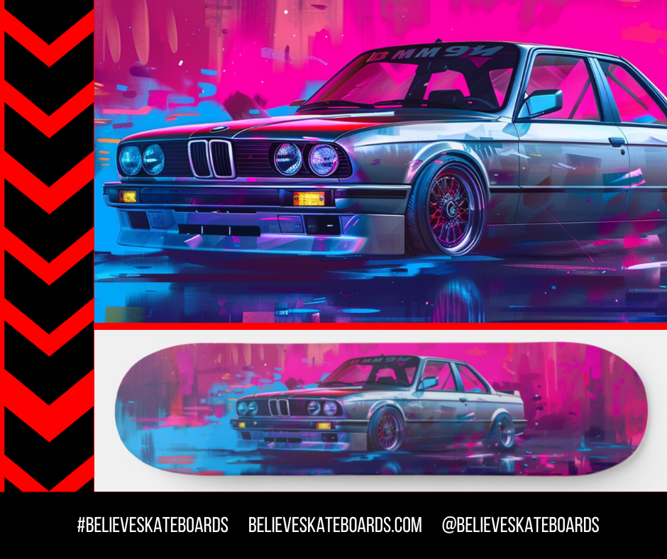 BMW Automotive Art Skateboard Deck — Design 41