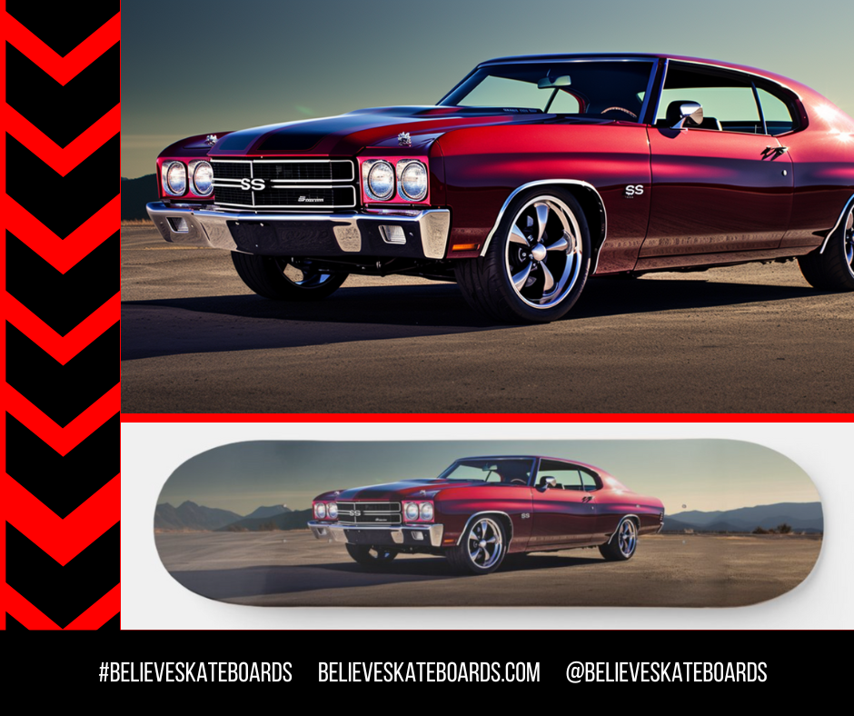 Chevy Automotive Art Skateboard Deck — Design 13