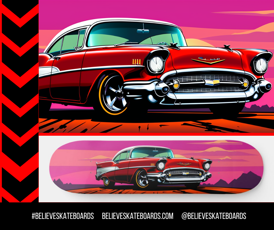 Chevy Automotive Art Skateboard Deck — Design 26