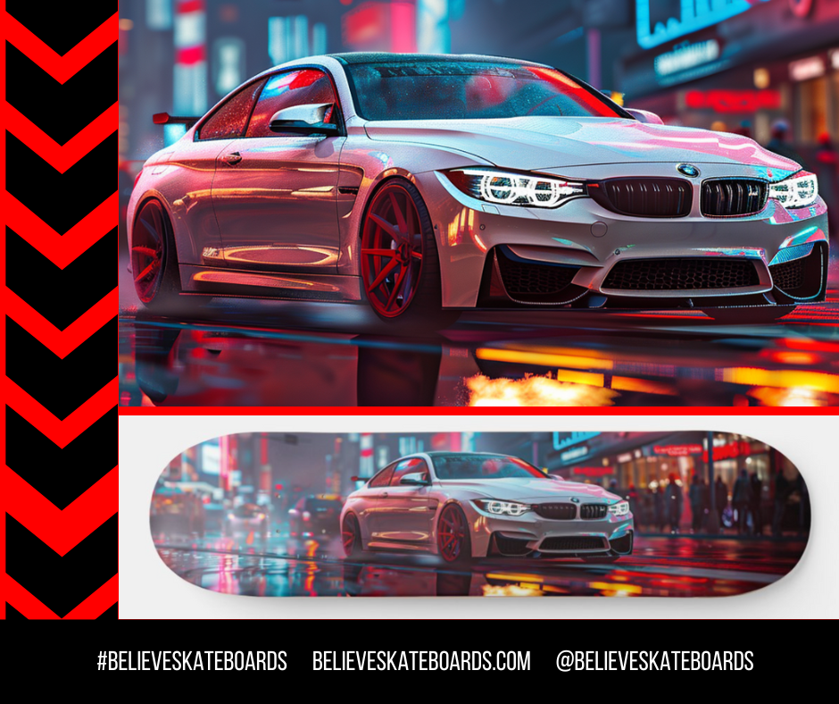 BMW Automotive Art Skateboard Deck — Design 28
