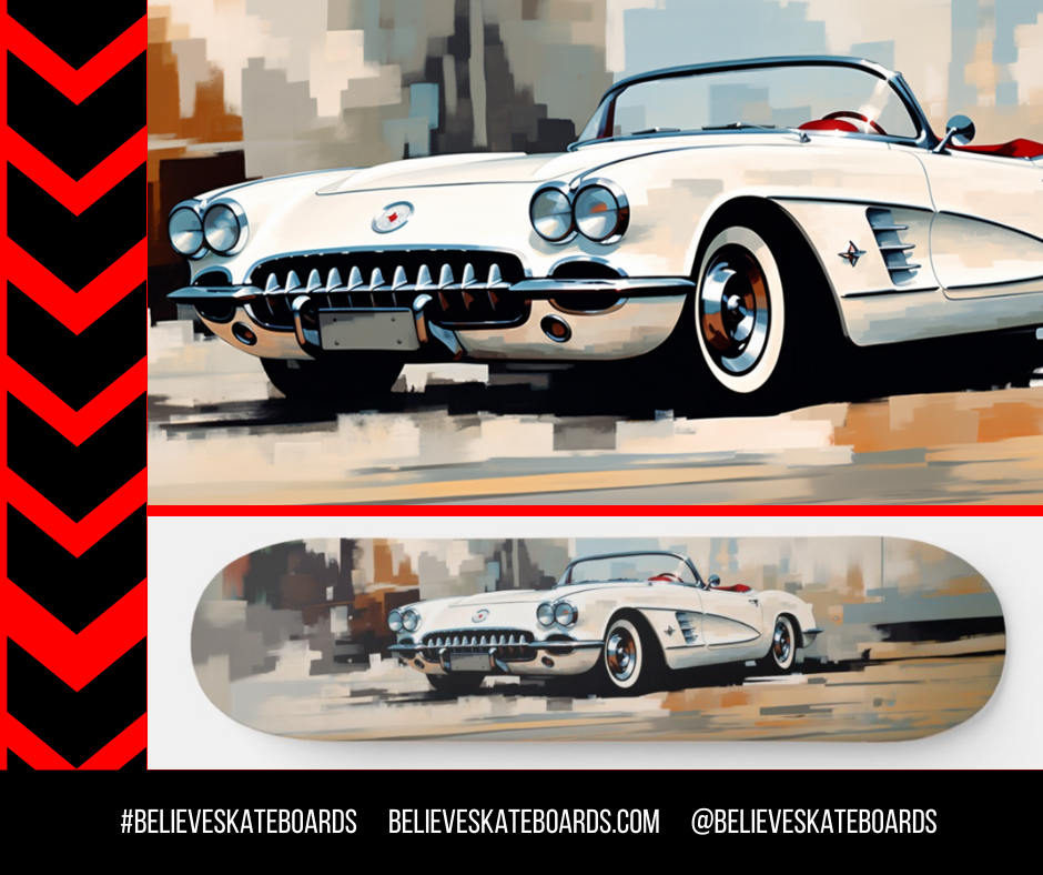 Chevy Automotive Art Skateboard Deck — Design 21