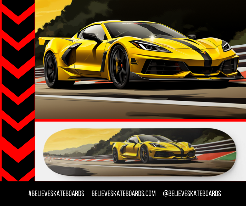 Chevy Automotive Art Skateboard Deck — Design 29