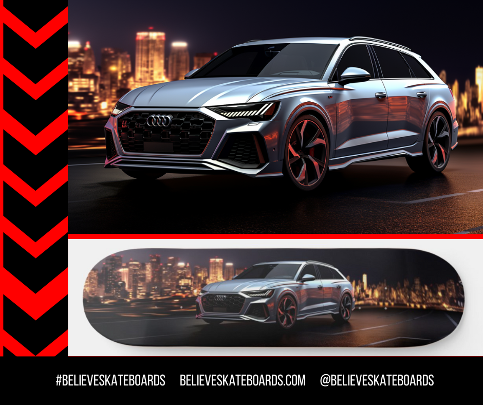 Audi Automotive Art Skateboard Deck — Design 08