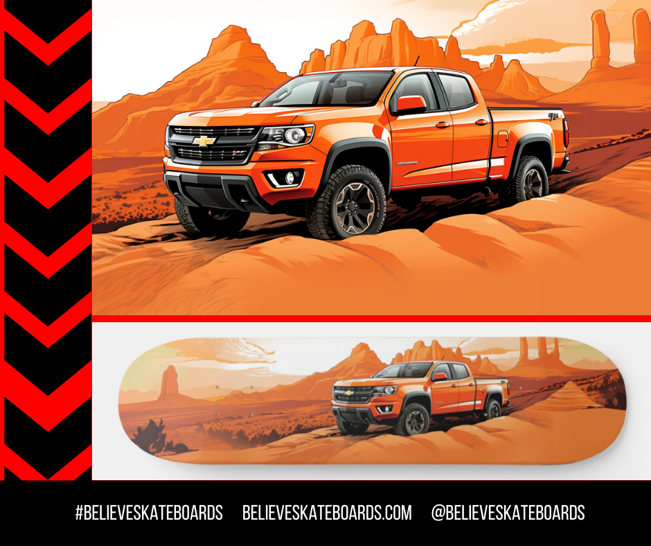 Chevy Automotive Art Skateboard Deck — Design 22