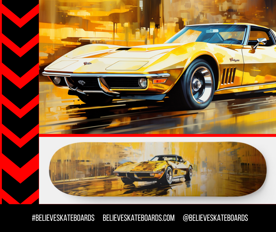 Chevy Automotive Art Skateboard Deck — Design 02