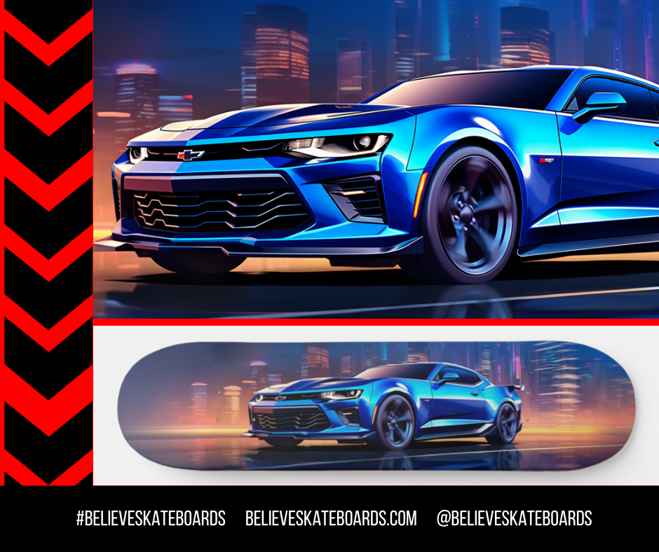 Chevy Automotive Art Skateboard Deck — Design 16