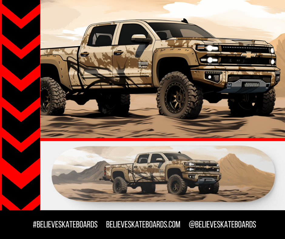 Chevy Automotive Art Skateboard Deck — Design 18