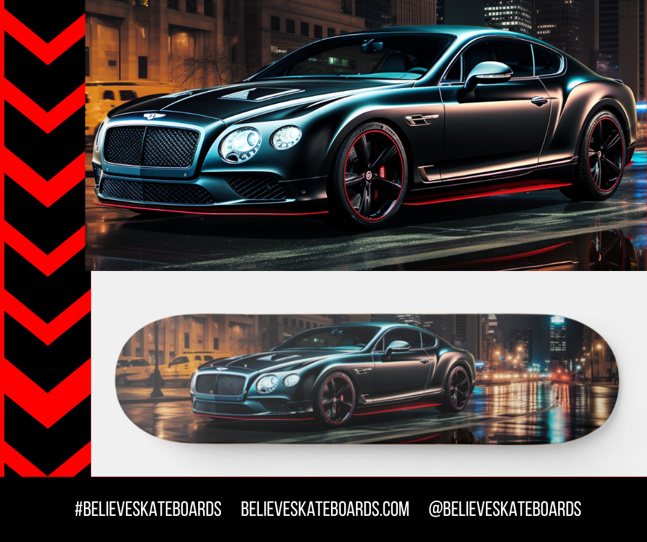 Bentley Automotive Art Skateboard Deck — Design 08