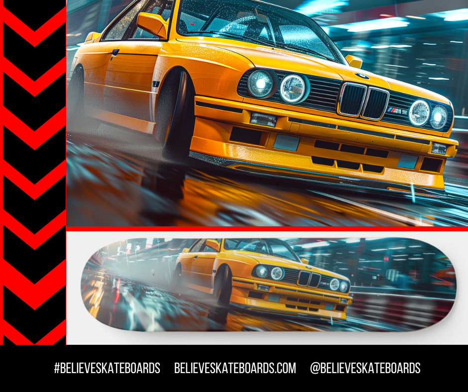 BMW Automotive Art Skateboard Deck — Design 11