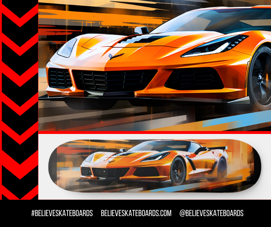 Chevy Automotive Art Skateboard Deck — Design 11