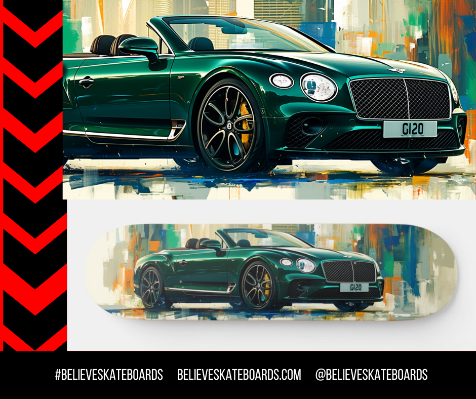 Bentley Automotive Art Skateboard Deck — Design 09